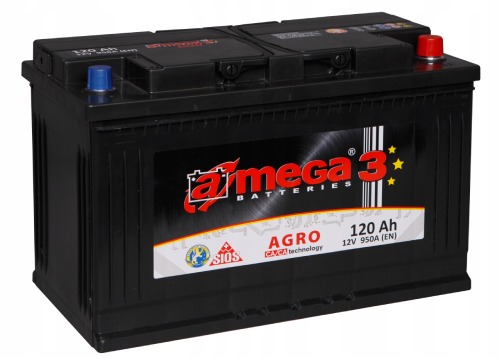 Аккумулятор автомобильный A-mega Agro 120Ah 950A